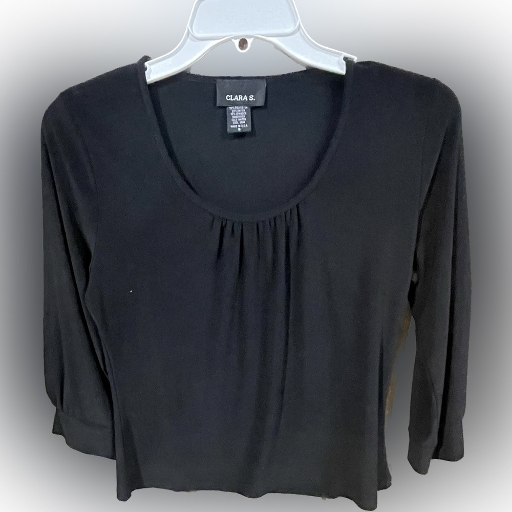 Clara S women’s black blouse